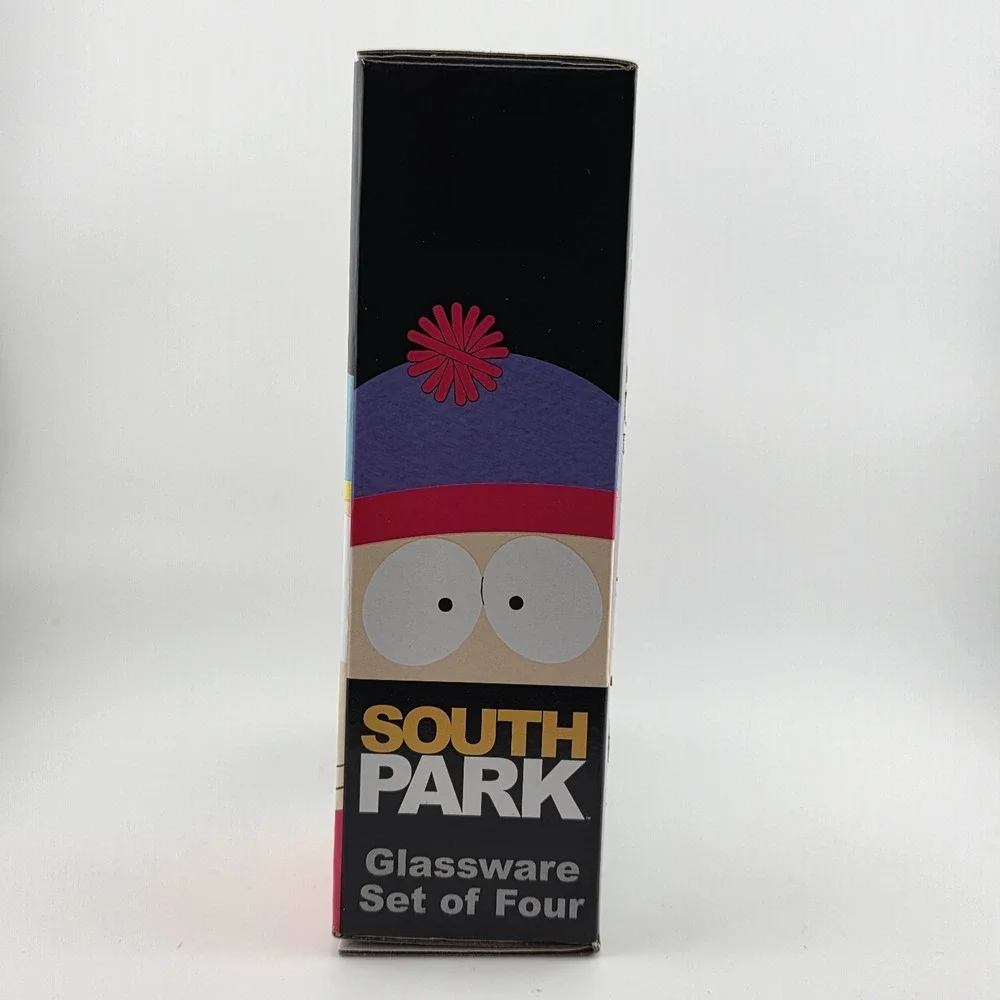 SOUTH PARK Christmas Shot Glass Set‎ (4) 1.8 fl oz ea Cartman, Kyle, Stan, Kenny